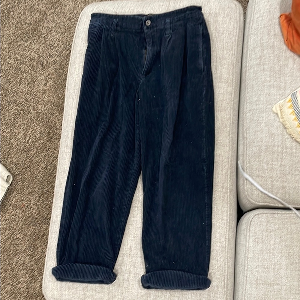 Men's Navy Corduroy Pants